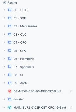 File tree during a drag and drop to a folder