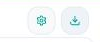 Buttons at the top right of the table: the cog for columns and the export button