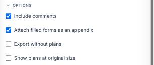 Attach filled forms as an appendix option in the report type sheet